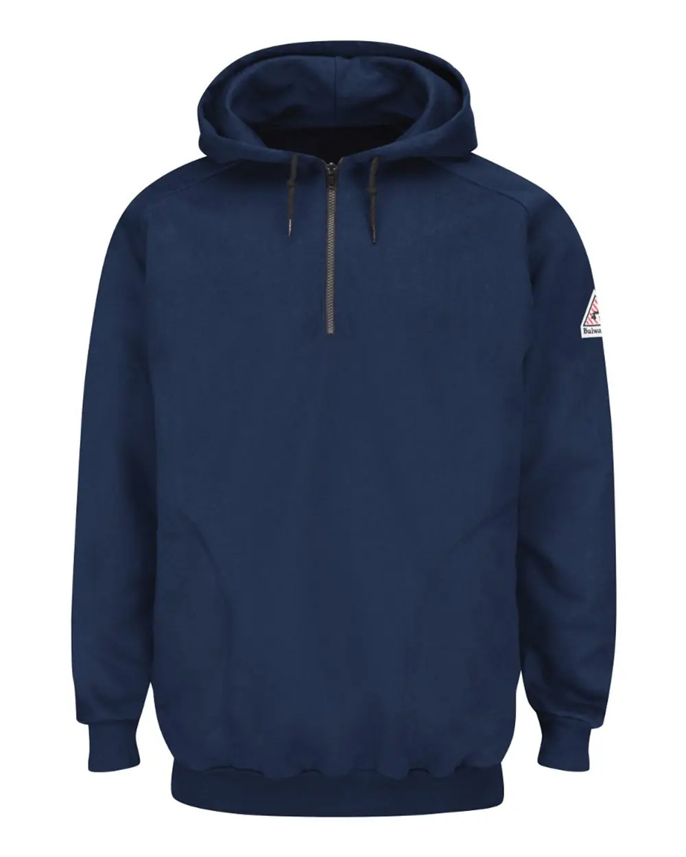 Bulwark Men's Tall Flame Resistant Quarter-Zip Hooded Sweatshirt