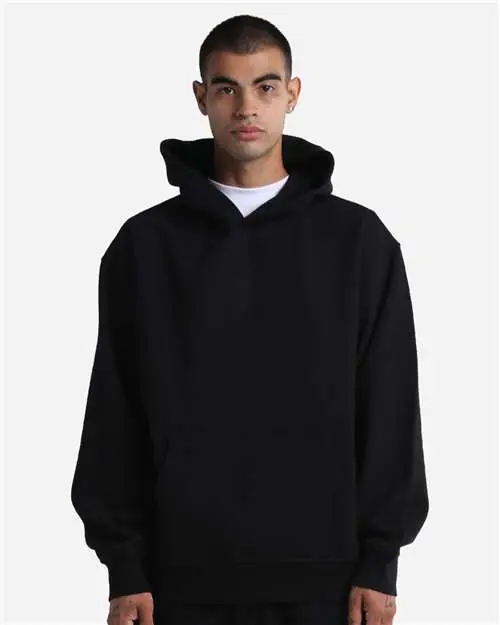 Shaka Wear Unisex Max Heavy Fleece Garment-Dyed Hooded Sweatshirt in Black