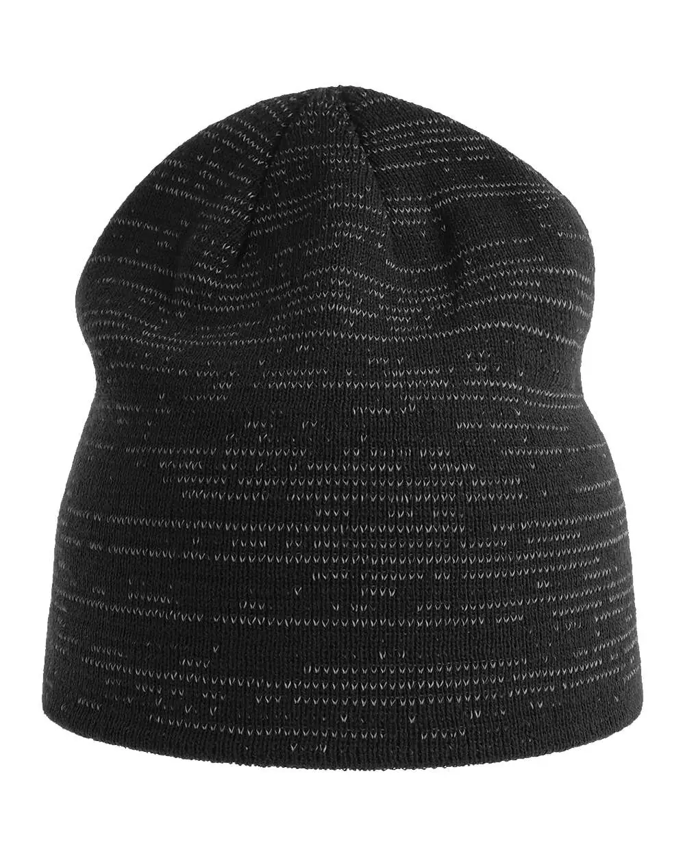 Atlantis Headwear Sustainable Reflective Beanie in Black