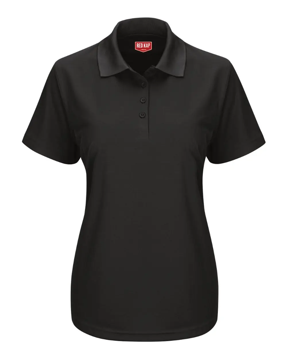 Red Kap Women's Performance Knit Pocketless Core Polo in Black