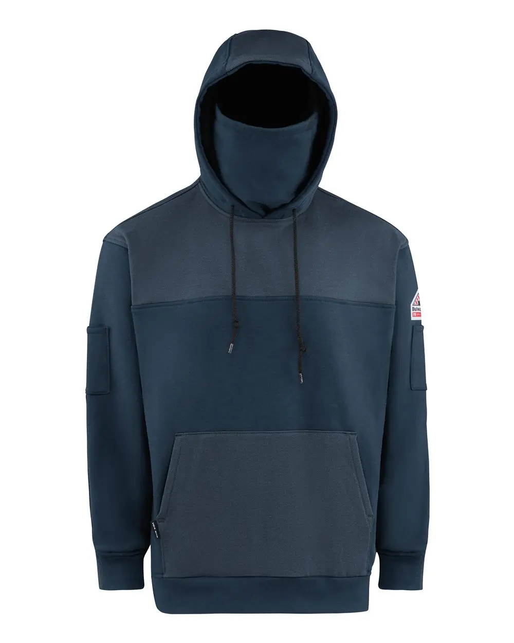 Bulwark Men's Flame Resistant Fleece Hooded Sweatshirt in Navy