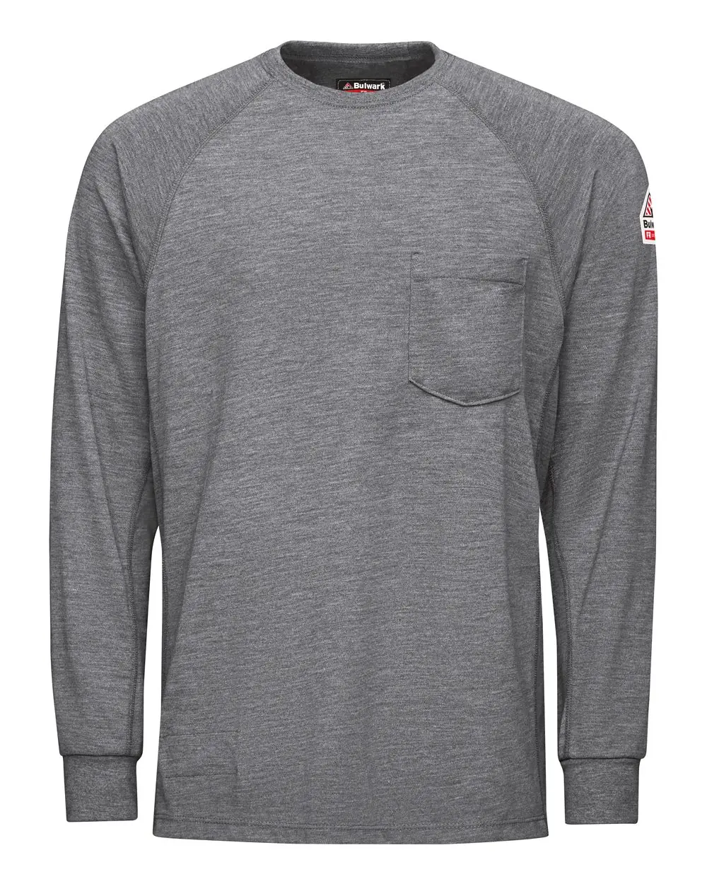 Bulwark Men's Long Sleeve Performance T-Shirt - CoolTouch®2 in Grey
