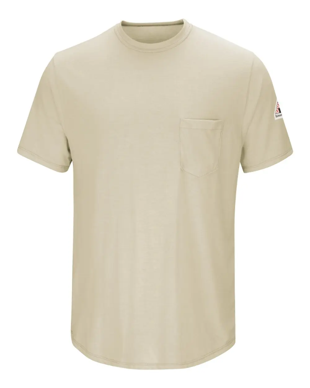 Bulwark Men's Tall FR Lightweight Pocket T-Shirt in Khaki