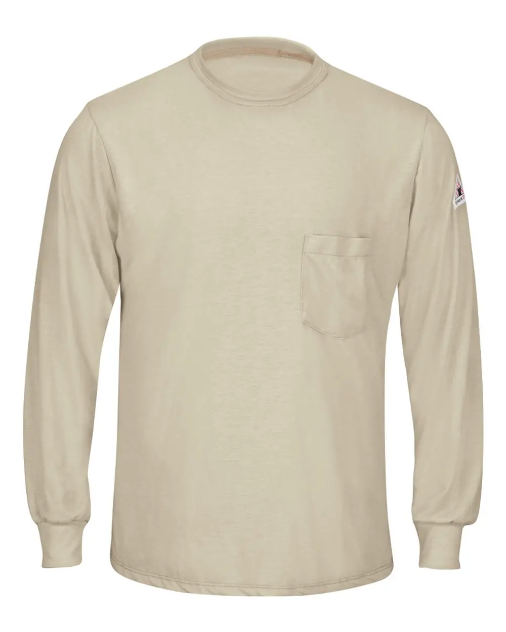 Bulwark Men's Tall Long Sleeve Lightweight T-Shirt in Khaki