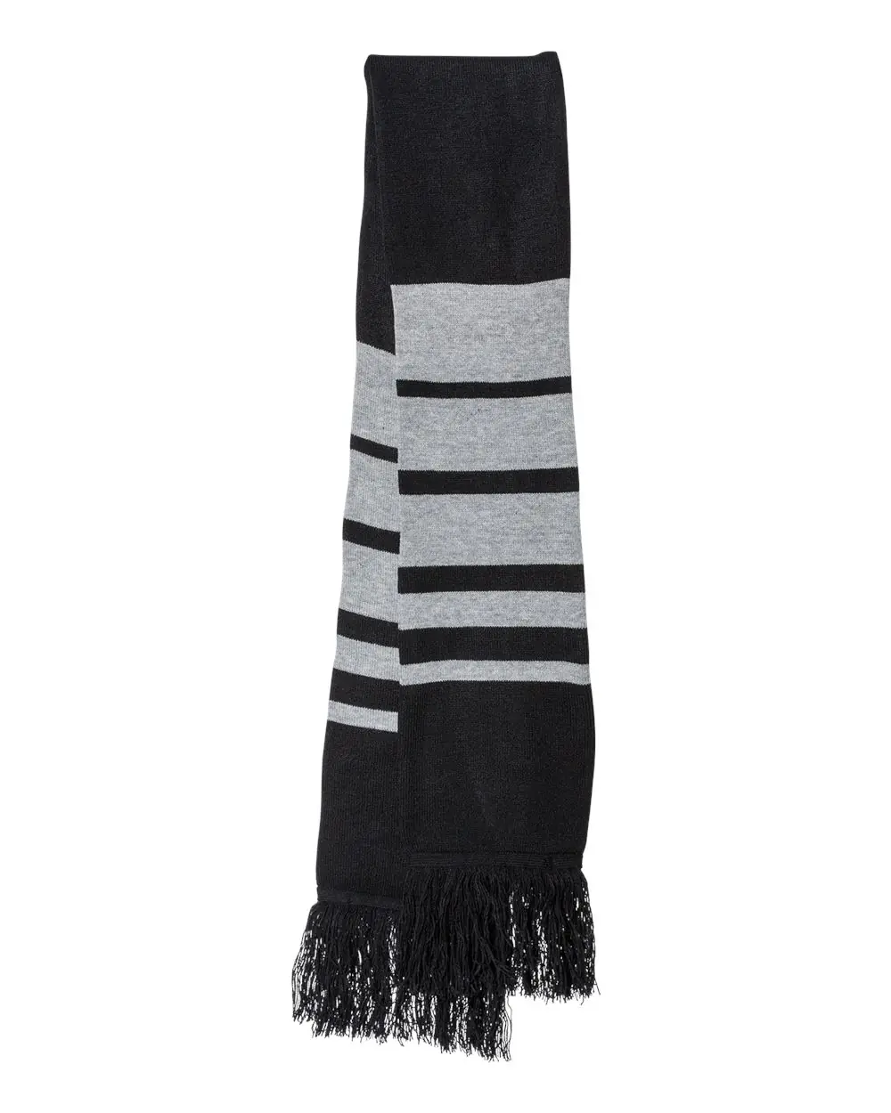 Sportsman Soccer Scarf in Black/ Heather Grey