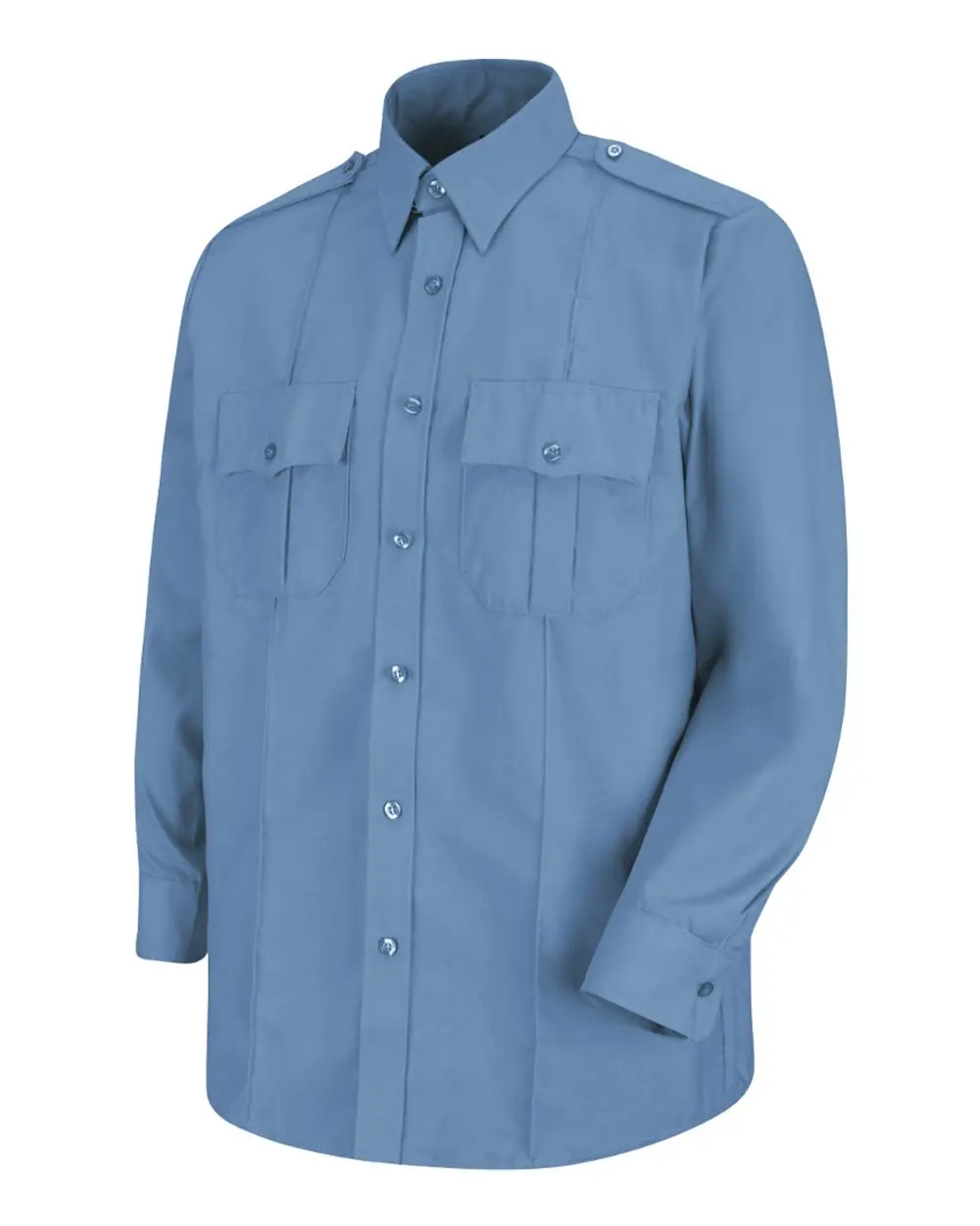 Red Kap Men's Long Sleeve Security Shirt in Medium Blue - 323