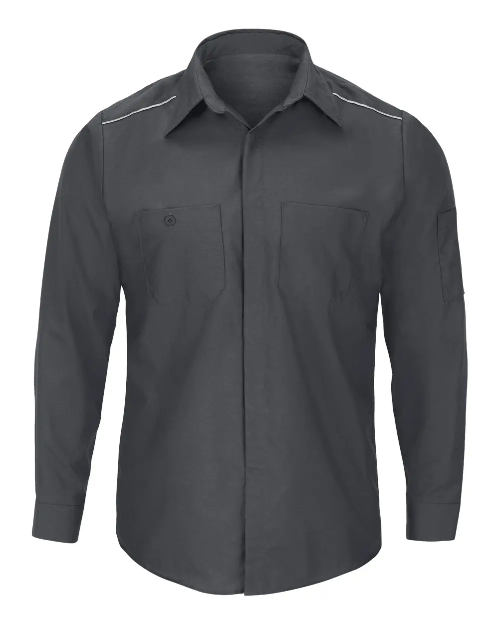 Red Kap Men's Tall Pro Airflow Long Sleeve Work Shirt in Charcoal