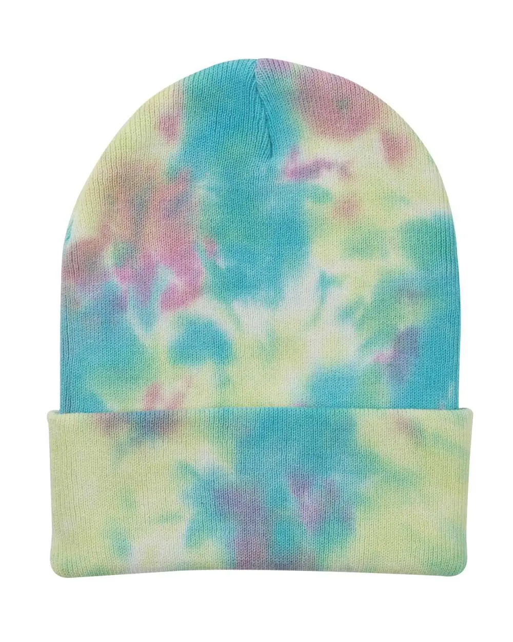 Sportsman 12" Tie-Dyed Cuffed Beanie in Raspberry Mist