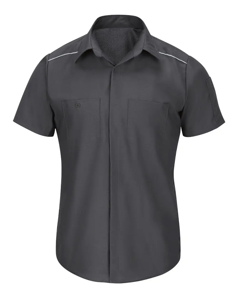 Red Kap Men's Tall Short Sleeve Pro Airflow Work Shirt in Charcoal
