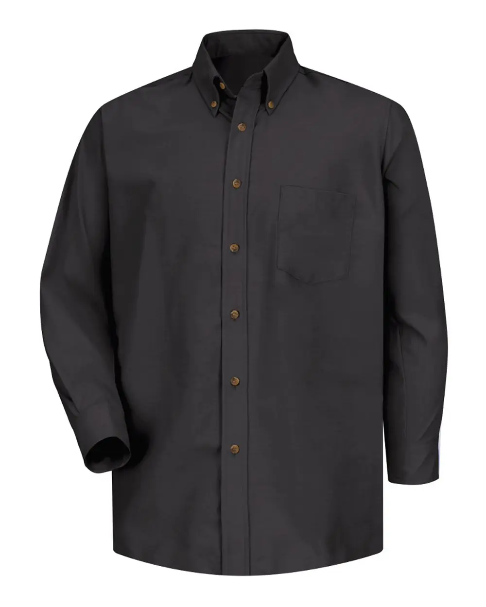 Red Kap Men's Poplin Dress Shirt in Black