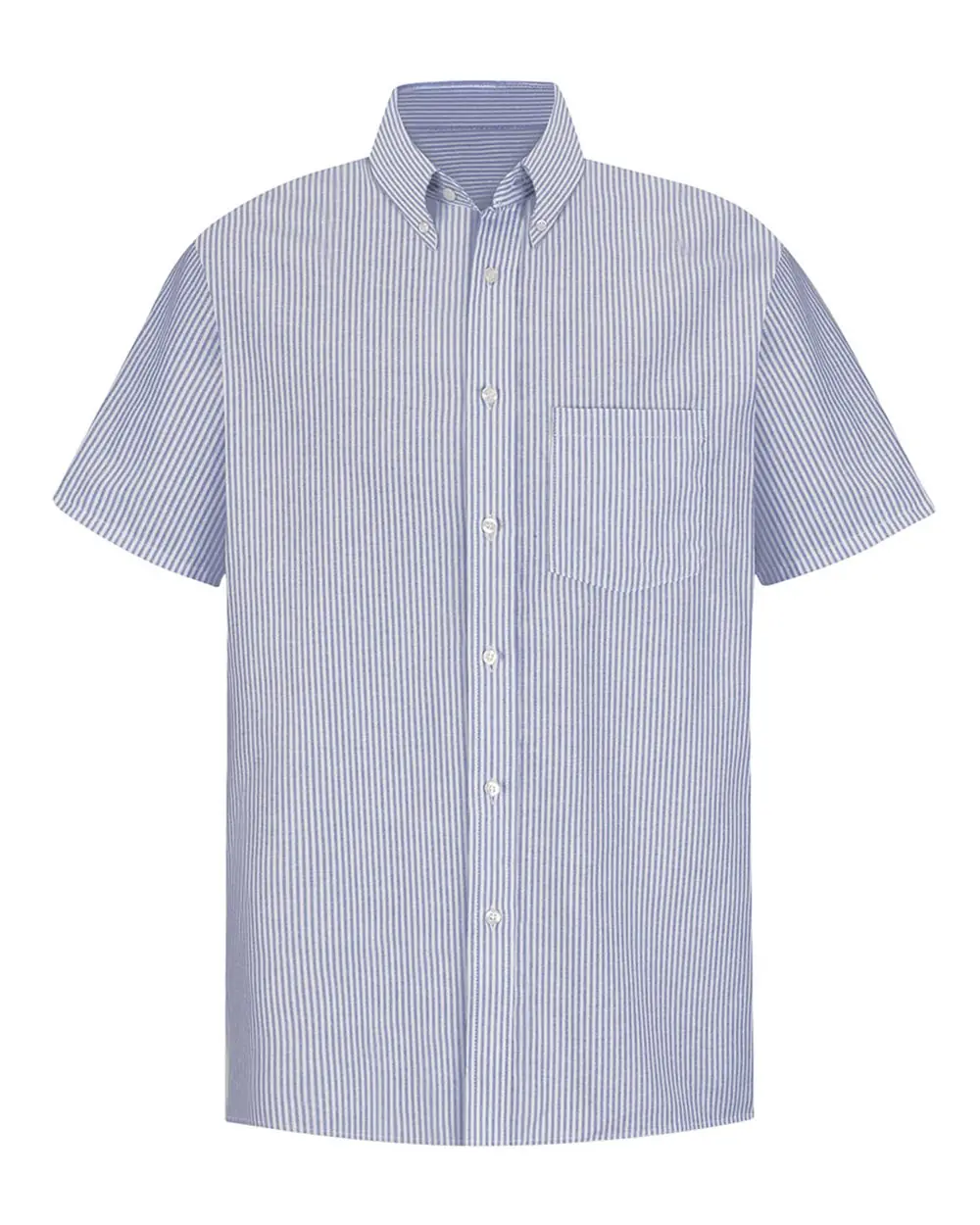 Red Kap Men's Executive Oxford Dress Shirt in Blue/ White Stripe