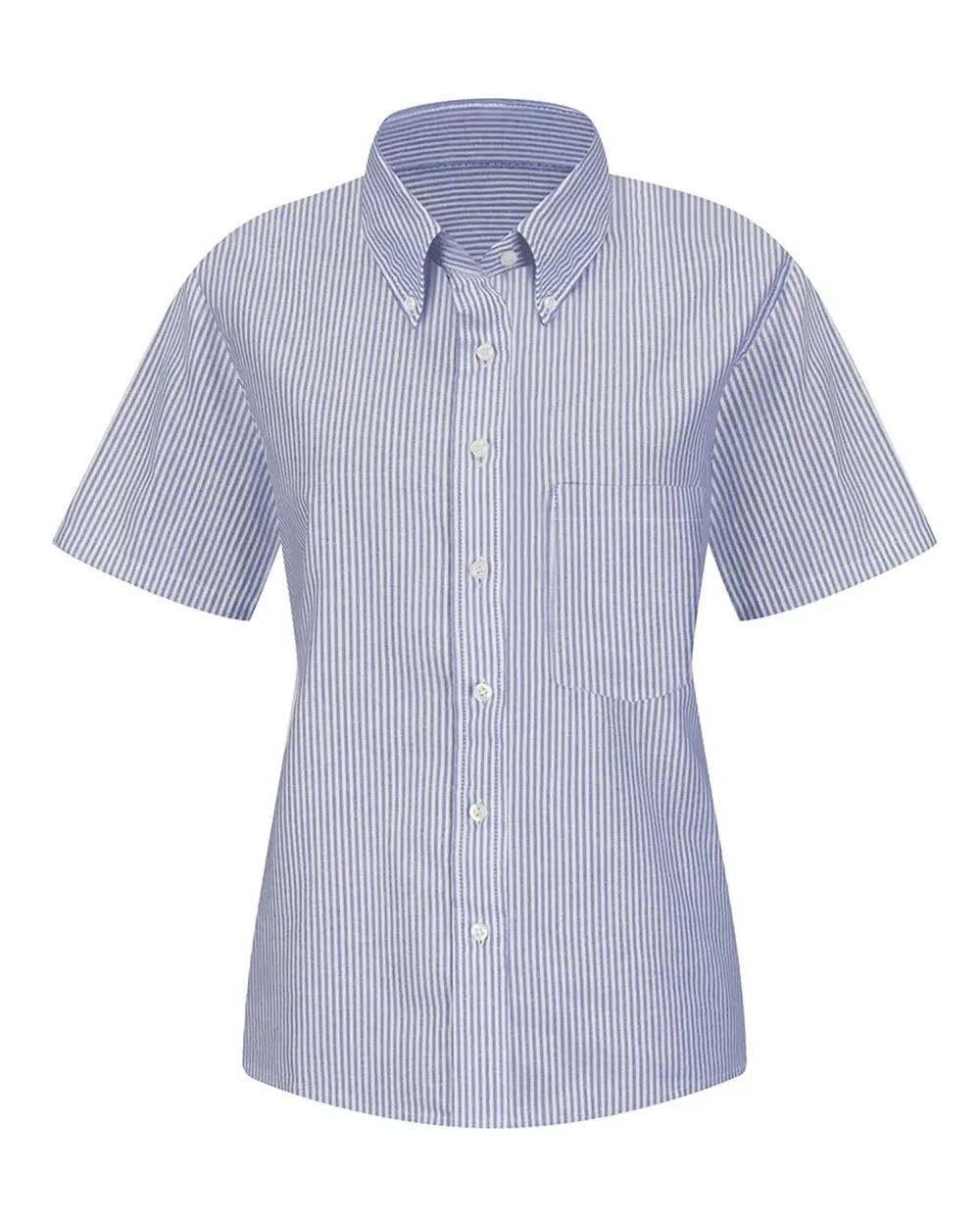 Red Kap Women's Executive Oxford Dress Shirt in Blue/ White Stripe