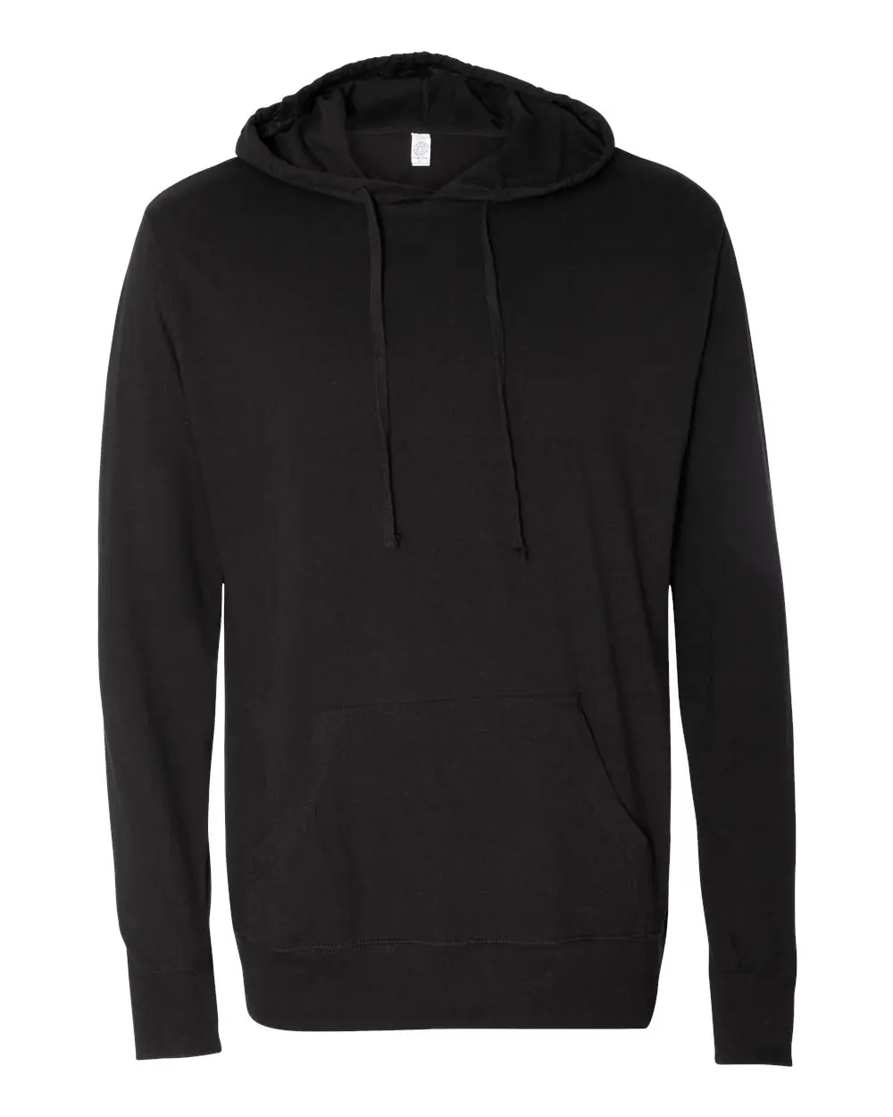 Independent Trading Co. Unisex Lightweight Hooded Pullover T-Shirt in Black