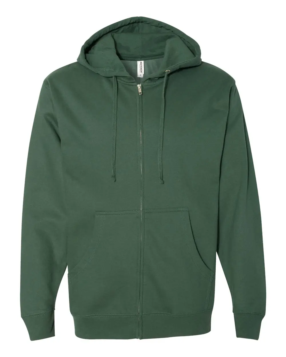 Independent Trading Co. Unisex Midweight Full-Zip Hooded Sweatshirt in Alpine Green