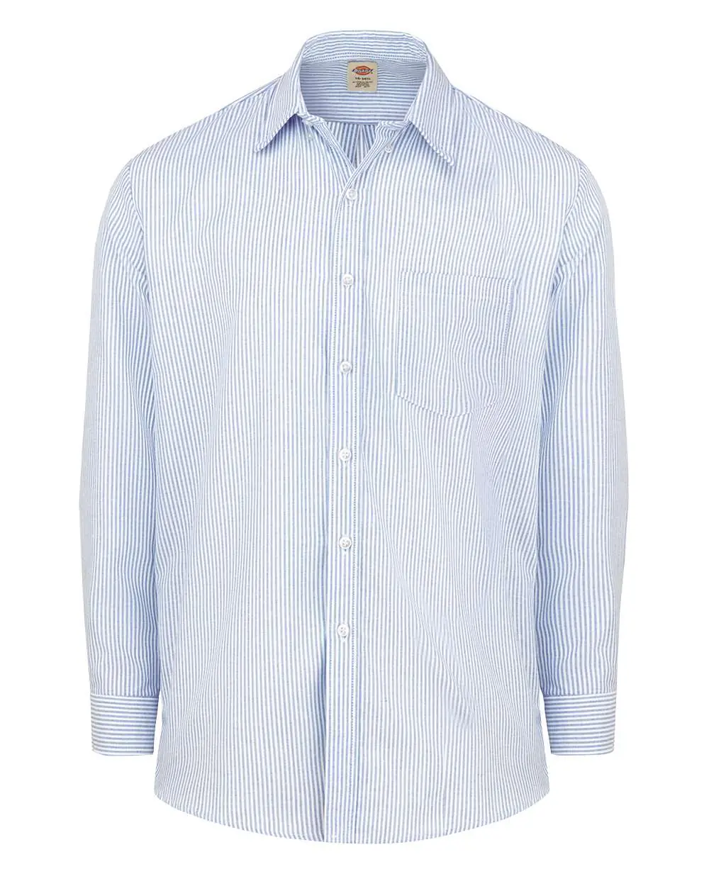 Dickies Men's Tall Oxford Shirt in Blue/ White Stripe