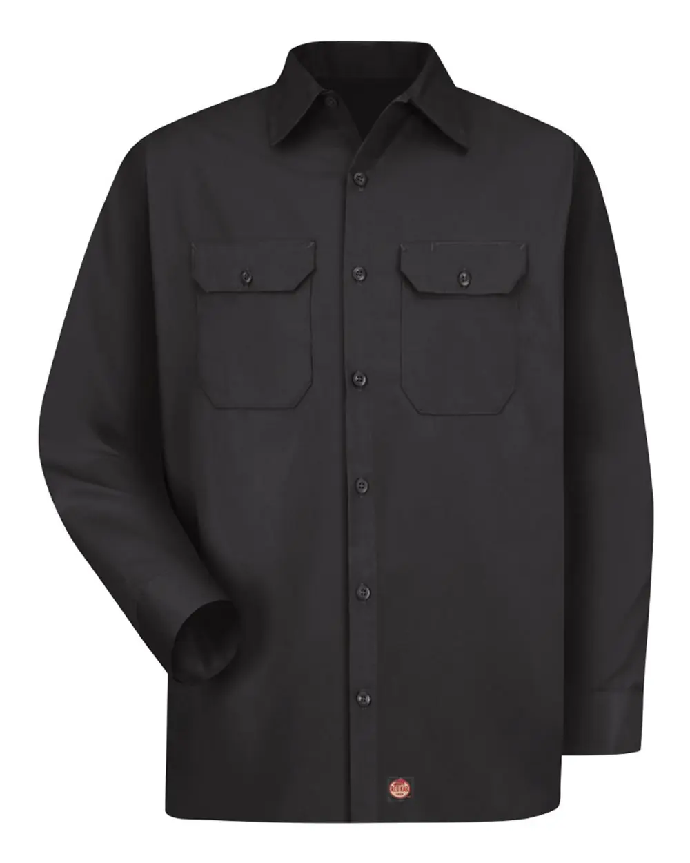 Red Kap Men's Utility Long Sleeve Work Shirt in Black