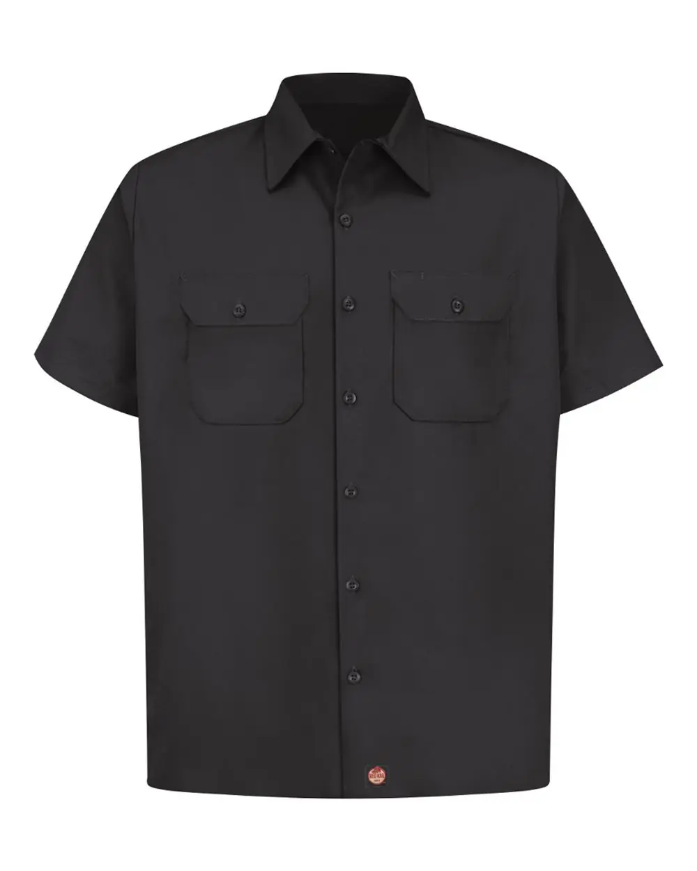 Red Kap Men's Utility Short Sleeve Work Shirt in Black