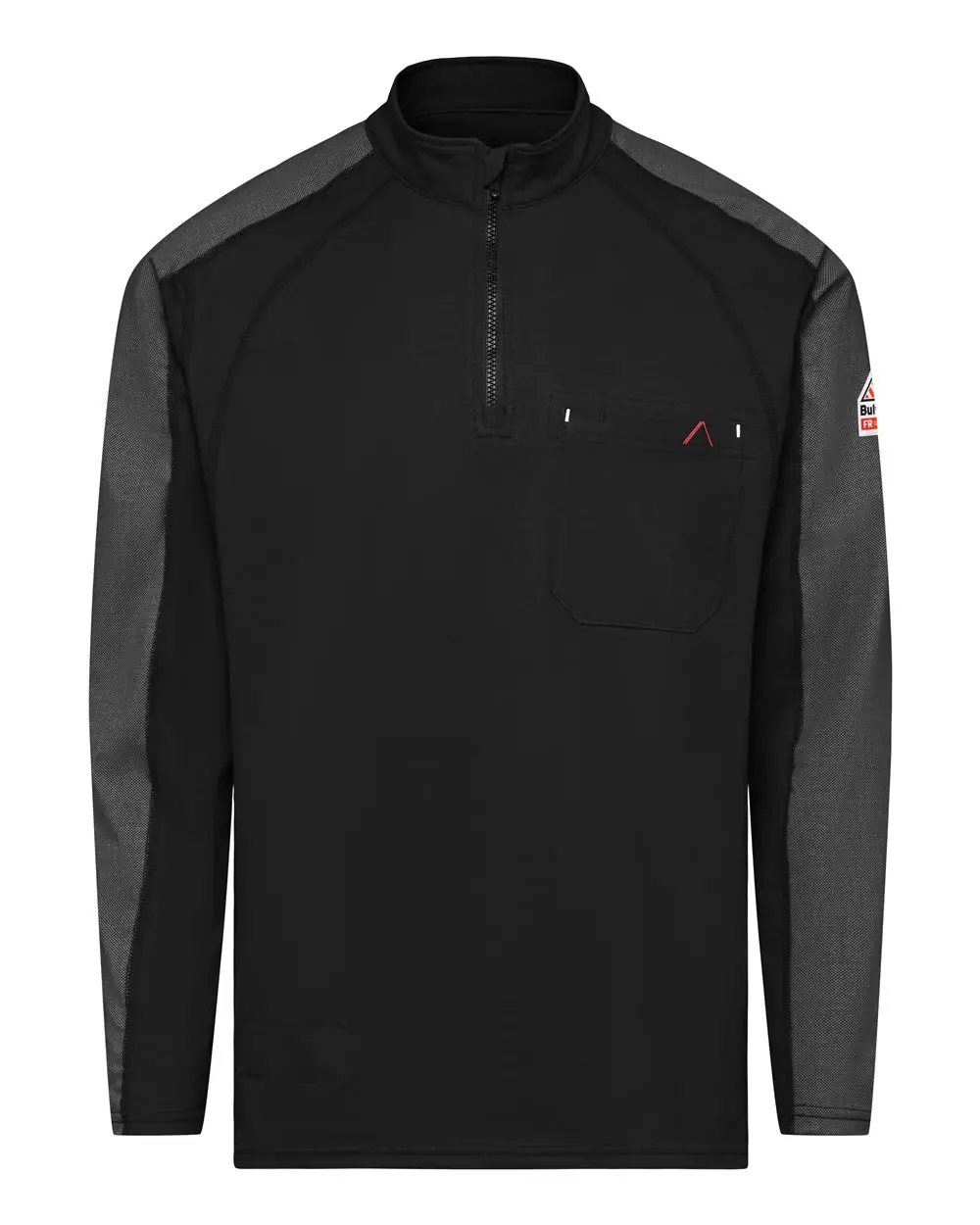 Bulwark Men's Flex Knit Quarter-Zip Pullover in Black