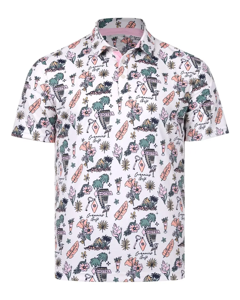 Swannies Men's Oasis Polo in Vintage White