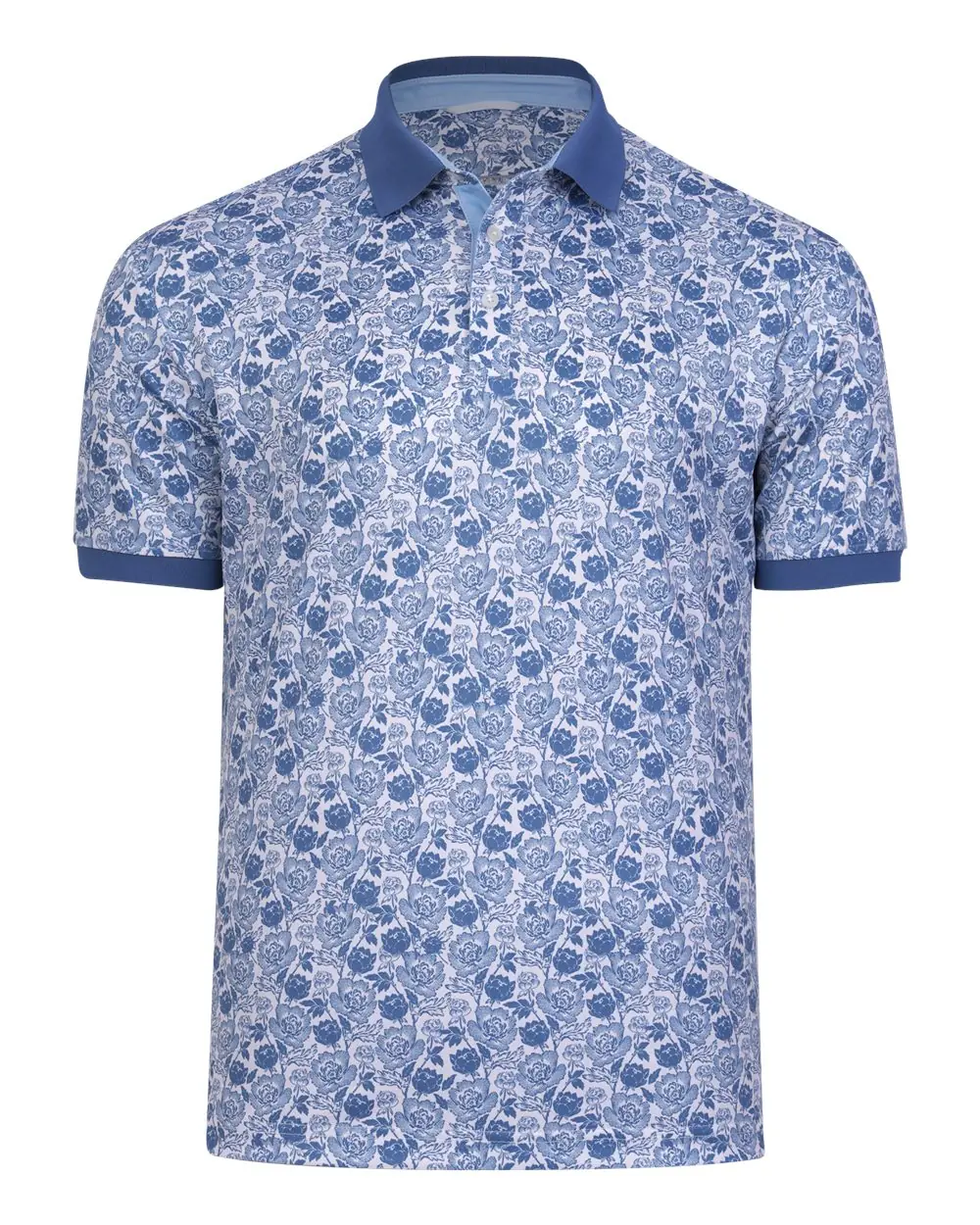 Swannies Men's Haven Piqué Polo in Blue Shadow