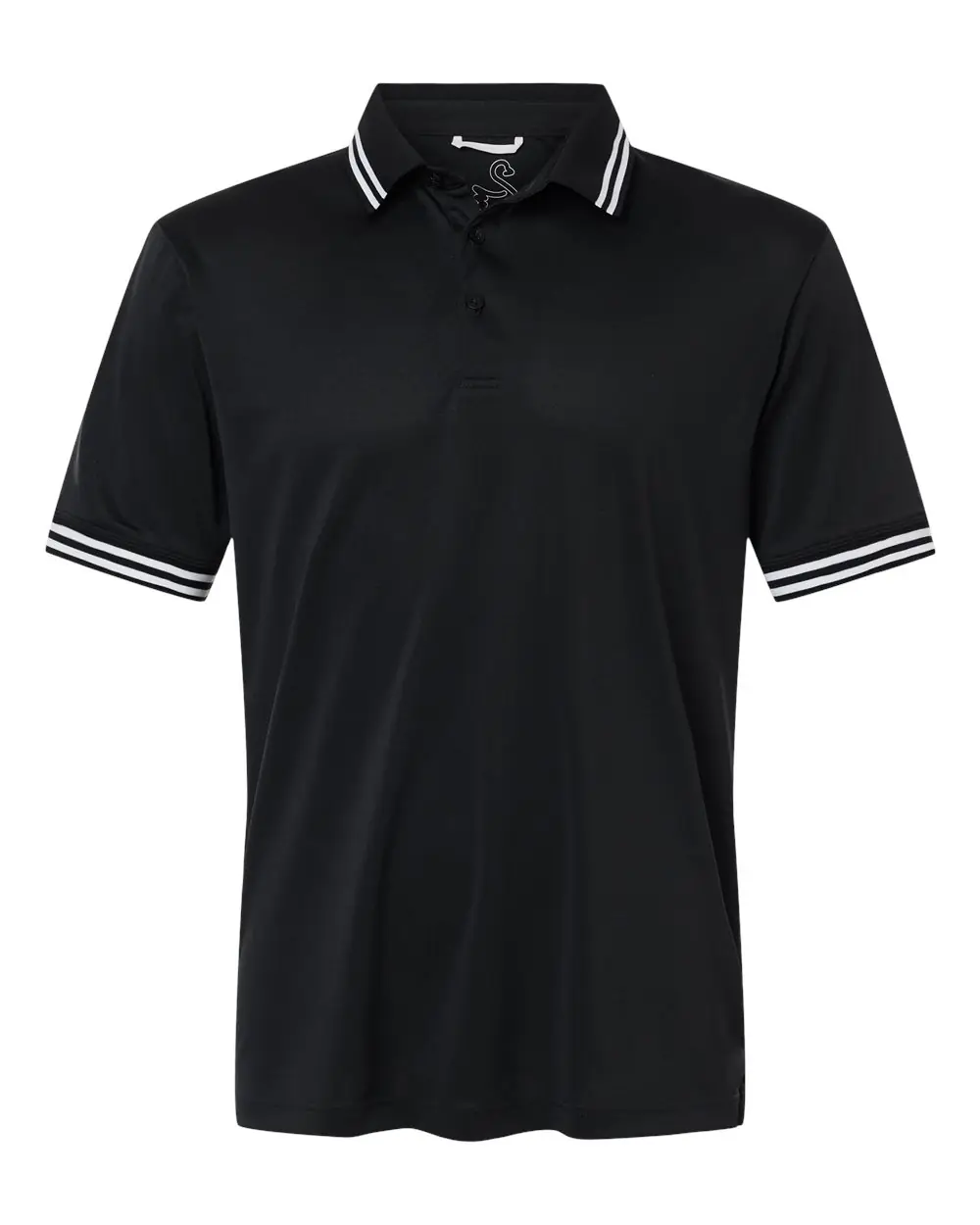 Swannies Men's Thatcher Tipped Polo in Black