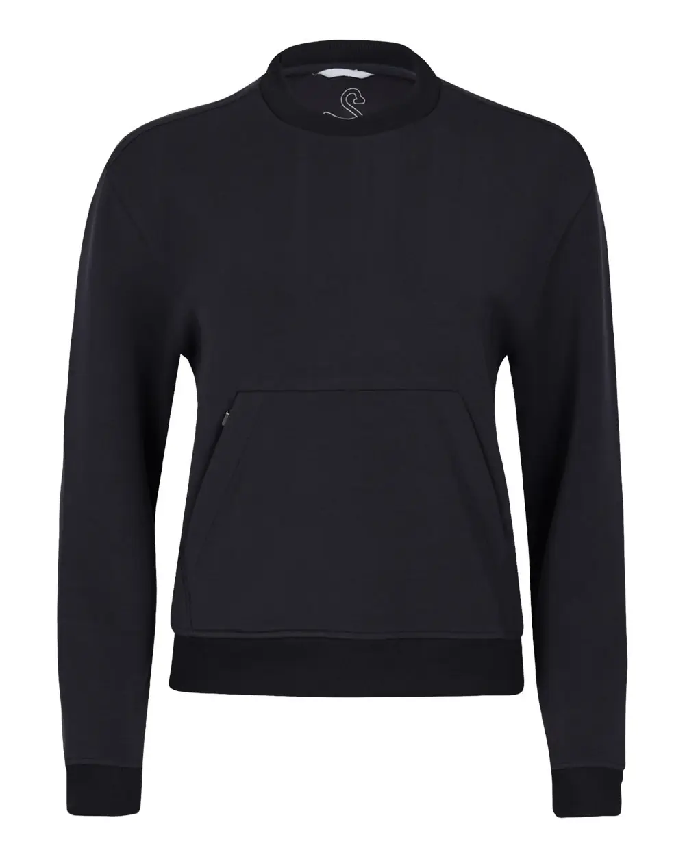 Swannies Women's Margaret Cross Neck Sweatshirt in Black