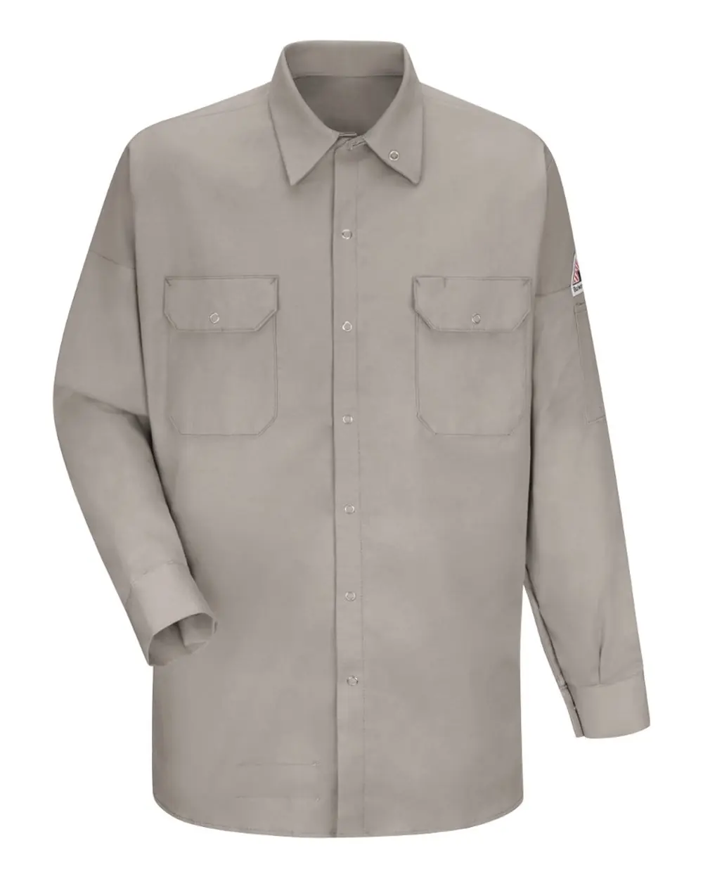 Bulwark Men's Welding Work Shirt in Silver Grey