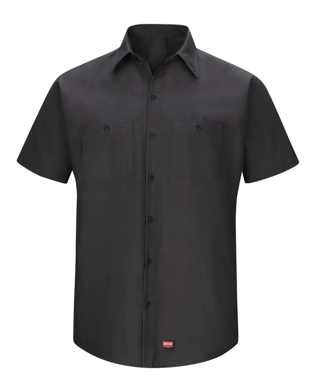 Red Kap Men's Tall Mimix™ Short Sleeve Work Shirt in Black