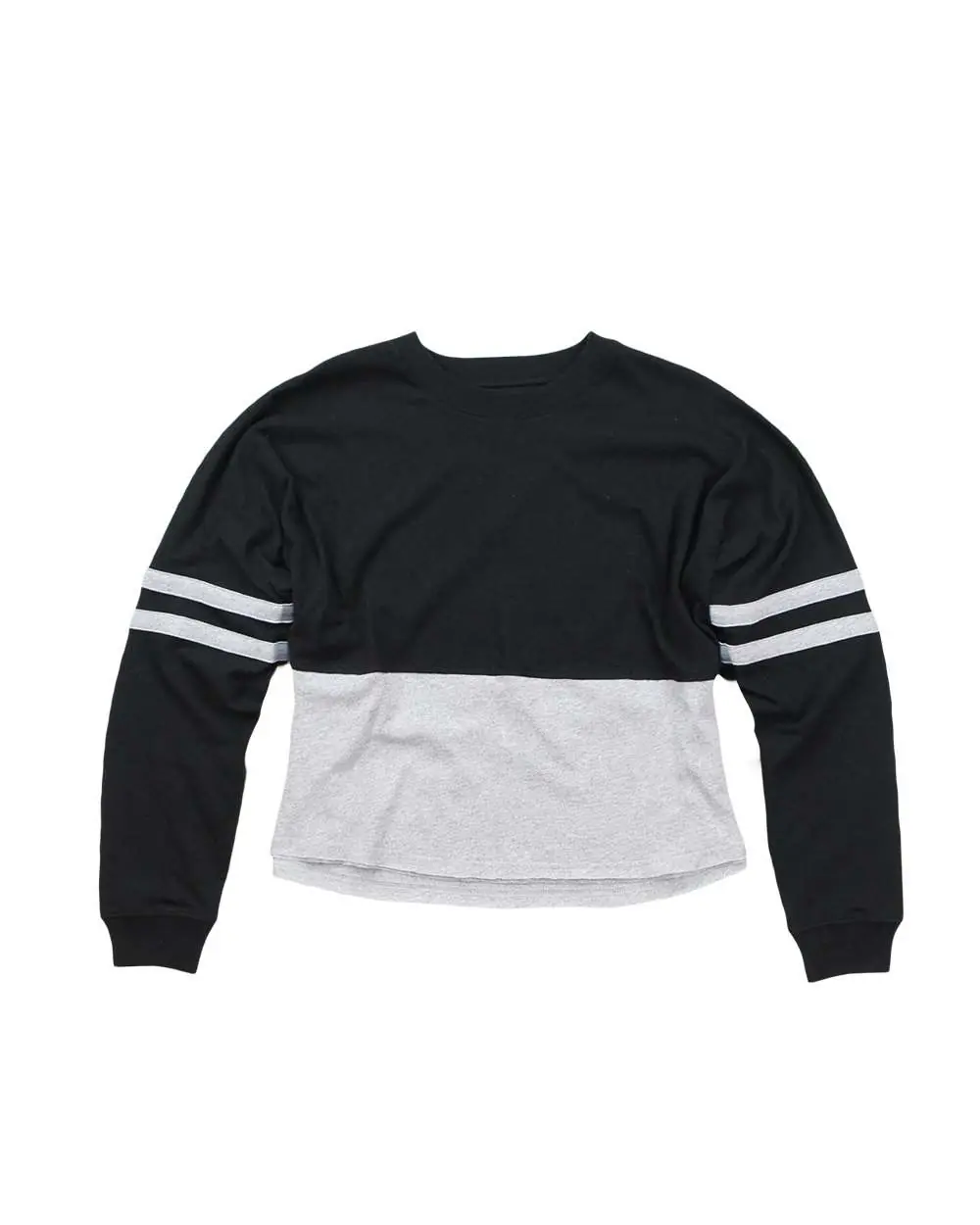 Boxercraft Women's Crop Retro Jersey in Black/ Oxford