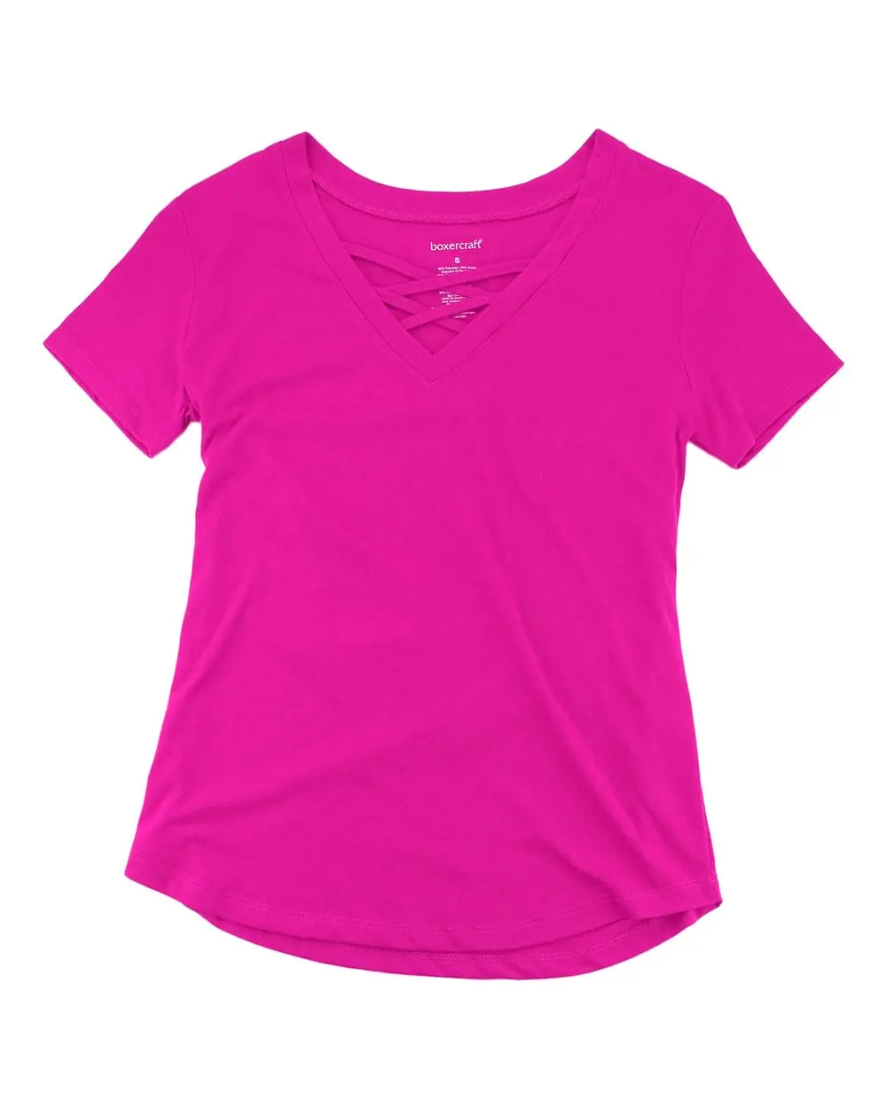 Boxercraft Women’s Cage Front T-Shirt in Fuchsia