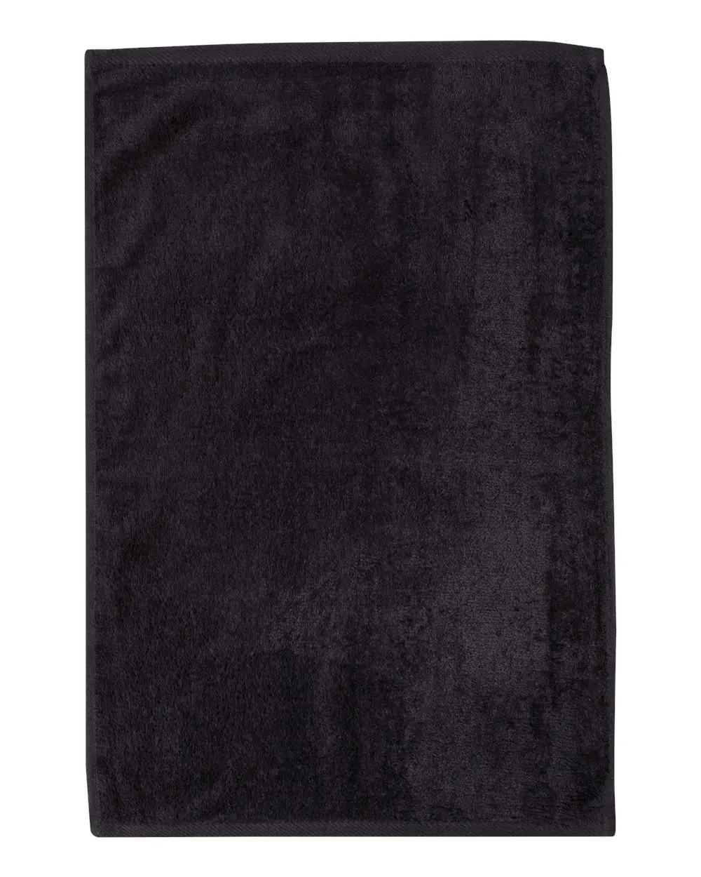 Q-Tees Deluxe Hemmed Hand Towel in Black