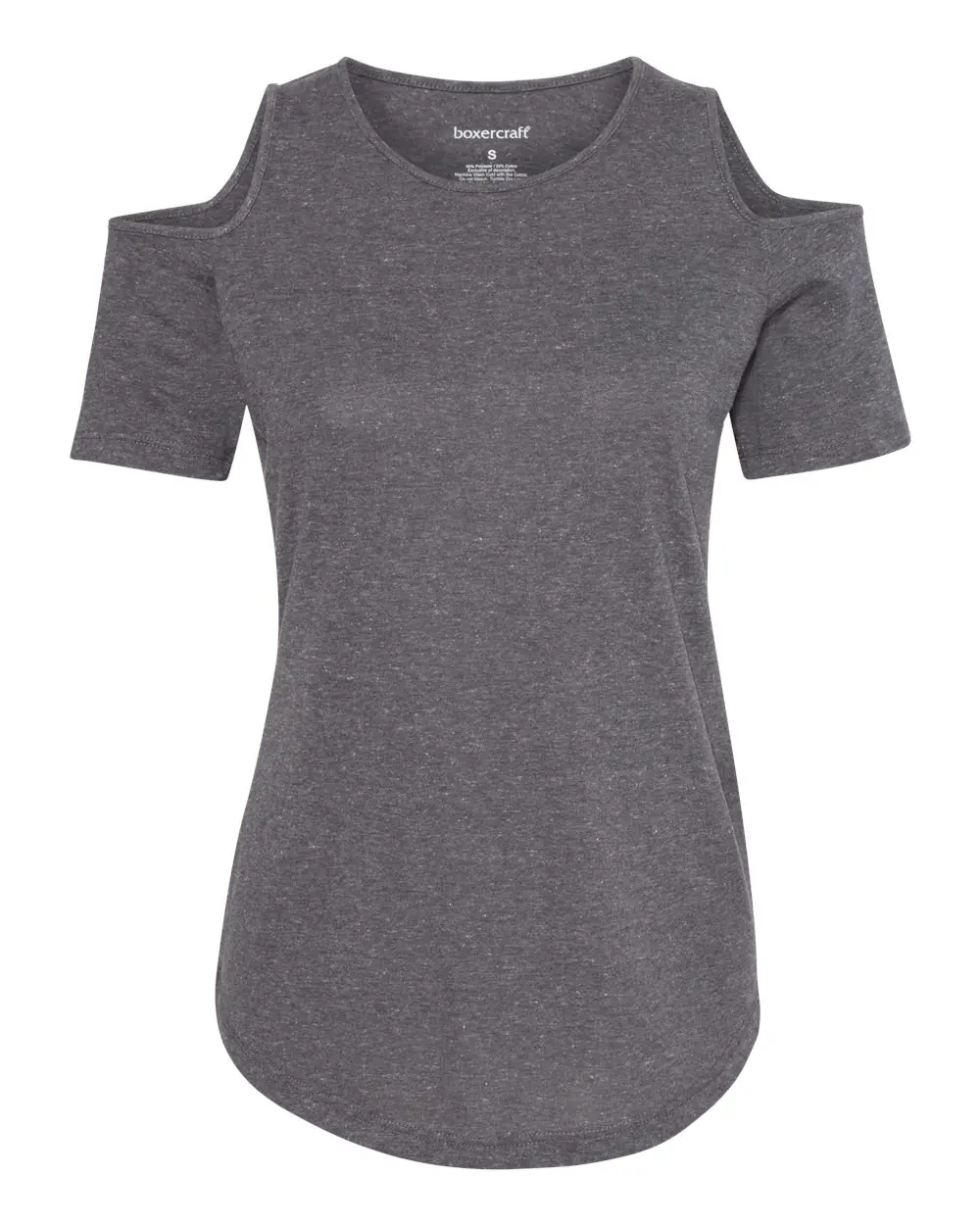 Boxercraft Women's Cold Shoulder T-Shirt in Granite