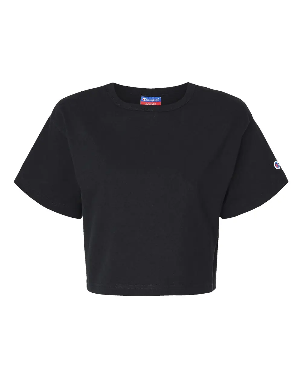 Champion Women's Heritage Jersey Crop T-Shirt in Black