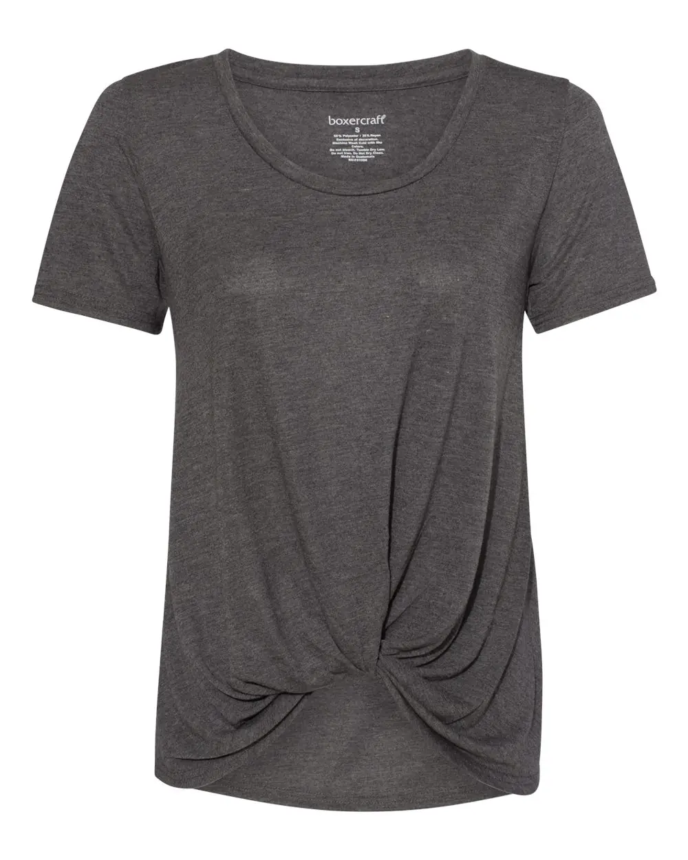 Boxercraft Women's Twisted T-Shirt in Charcoal