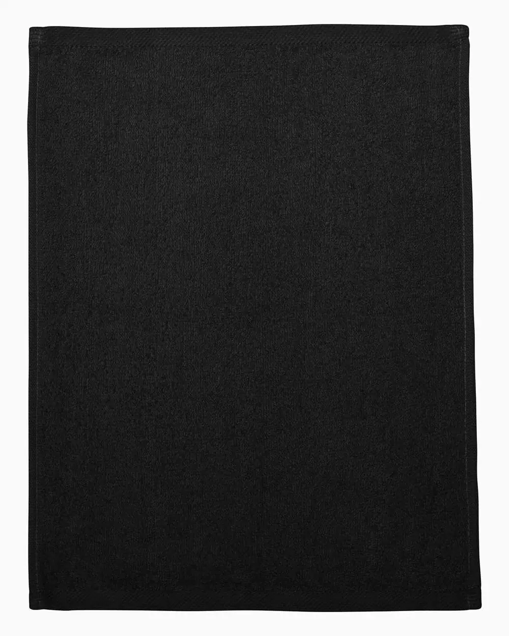 Q-Tees Hemmed Fingertip Towel in Black