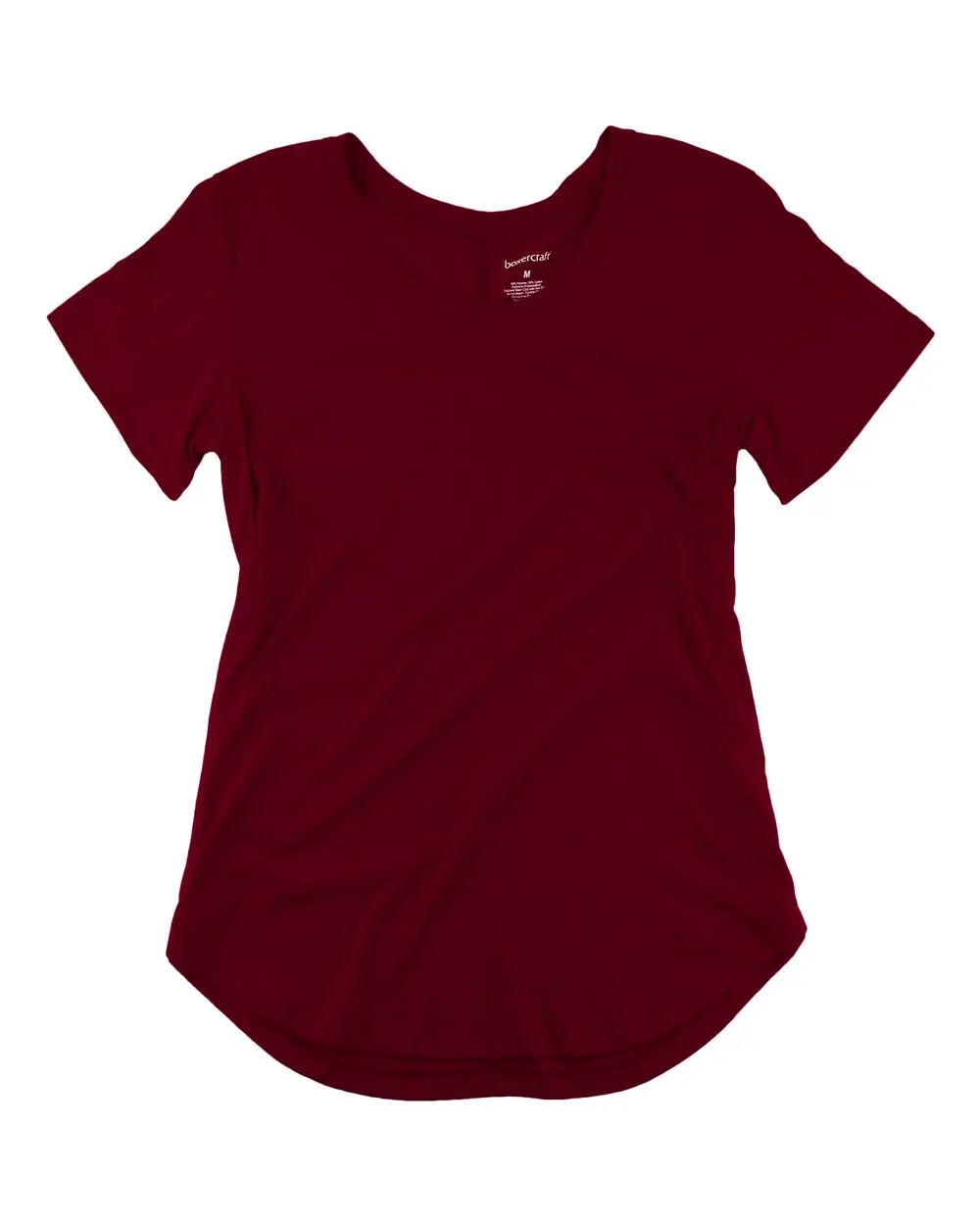 Boxercraft Women’s At Ease Scoop Neck T-Shirt in Crimson