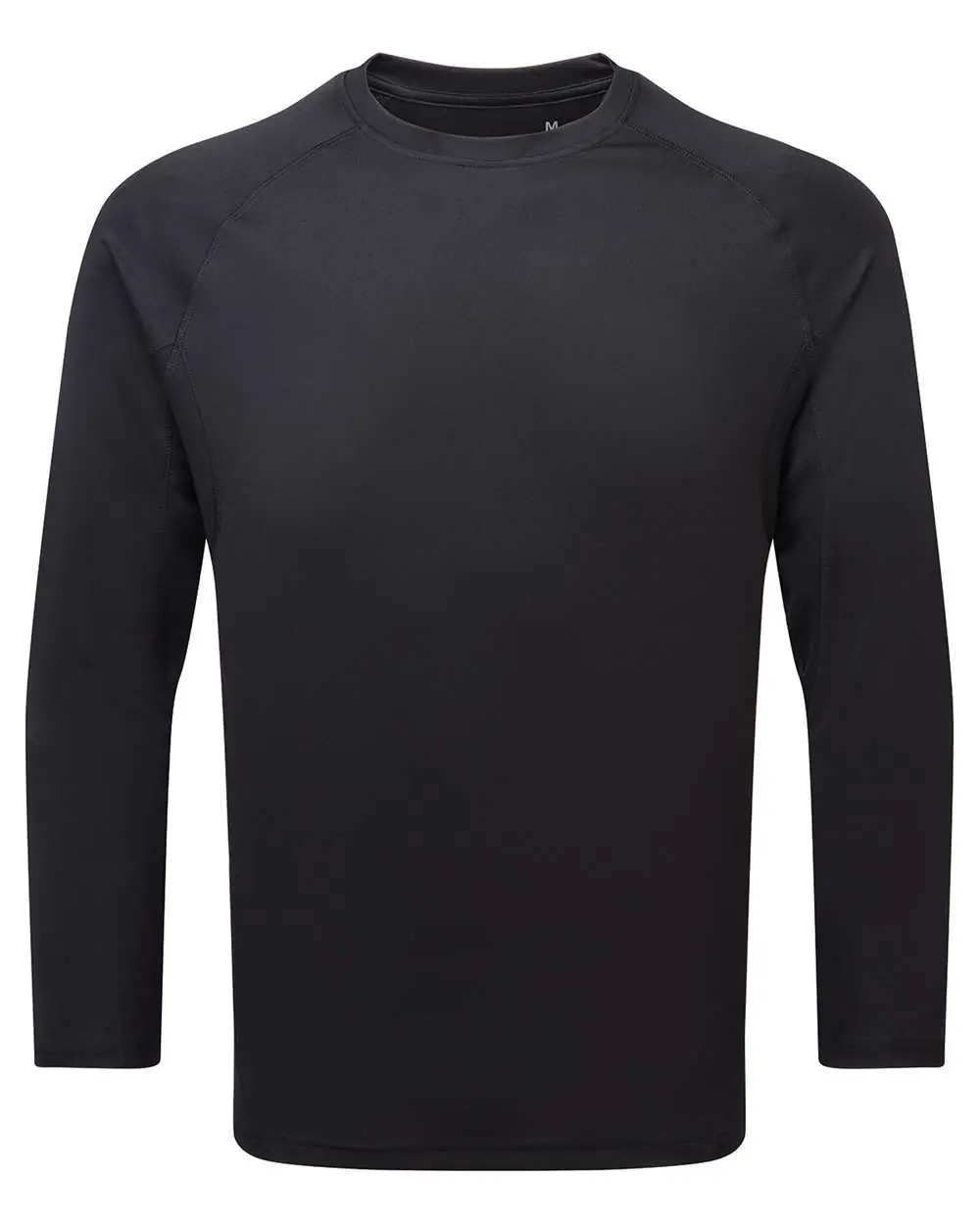TriDri Unisex Panelled Long Sleeve Tech T-Shirt in Black