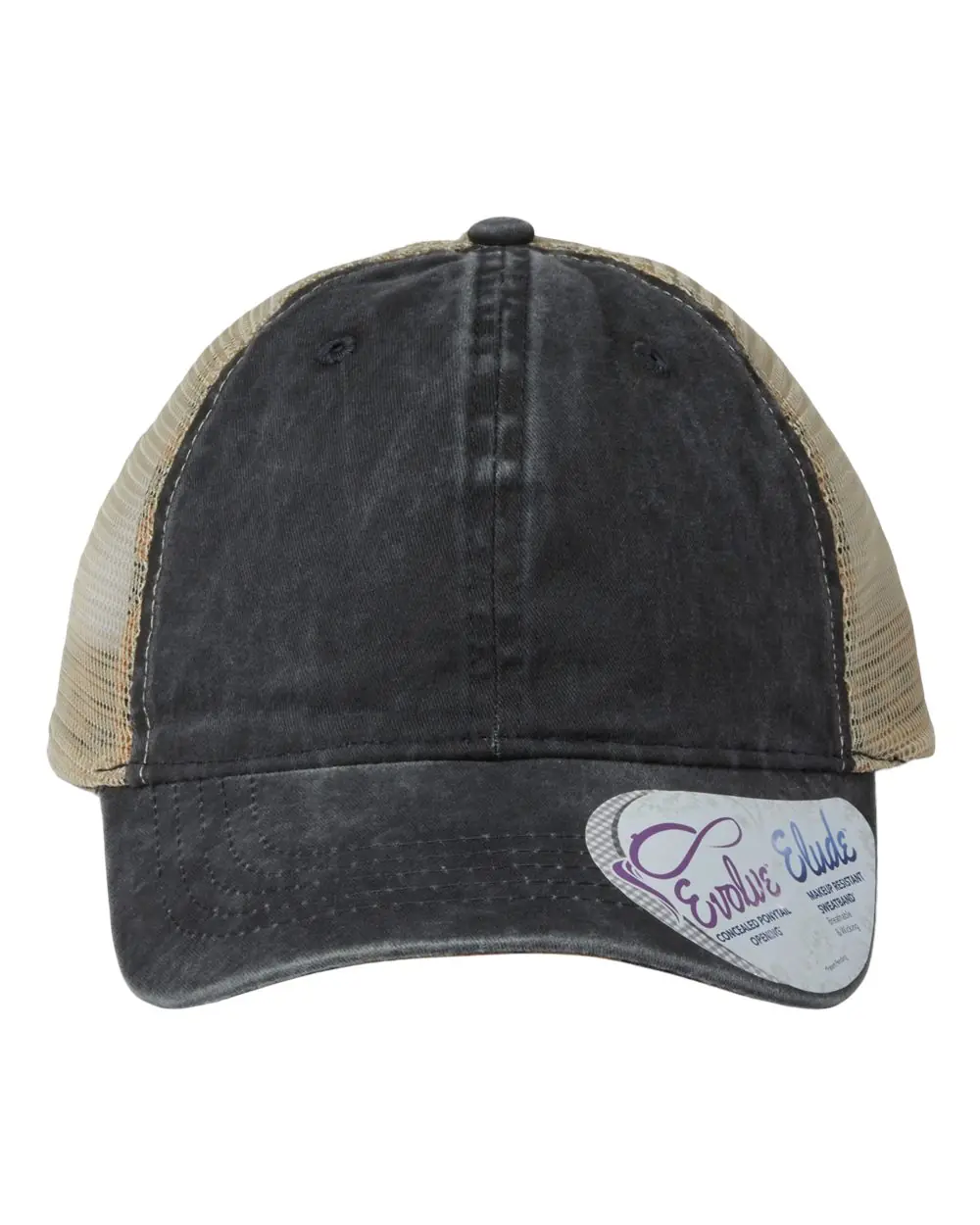 Infinity Her Women's Washed Mesh-Back Cap in Black/ Leopard