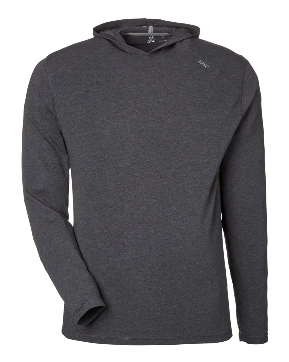 TASC Performance Inc Men's Carrollton Lightweight Hooded Long Sleeve T-Shirt in Iron Heather