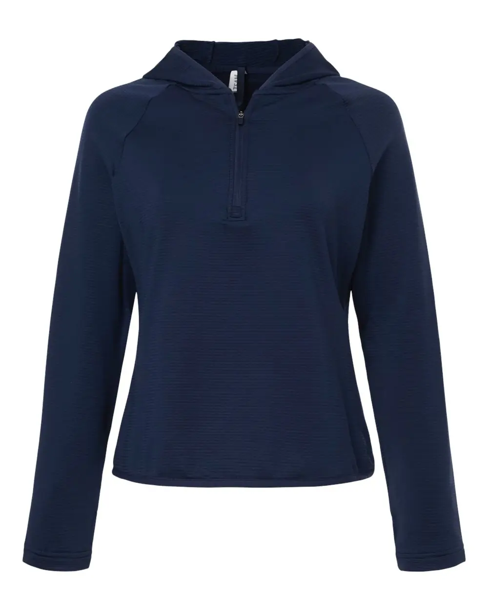 Team 365 Women's Qualify Quarter-Zip Hooded Pullover in Sport Dark Navy