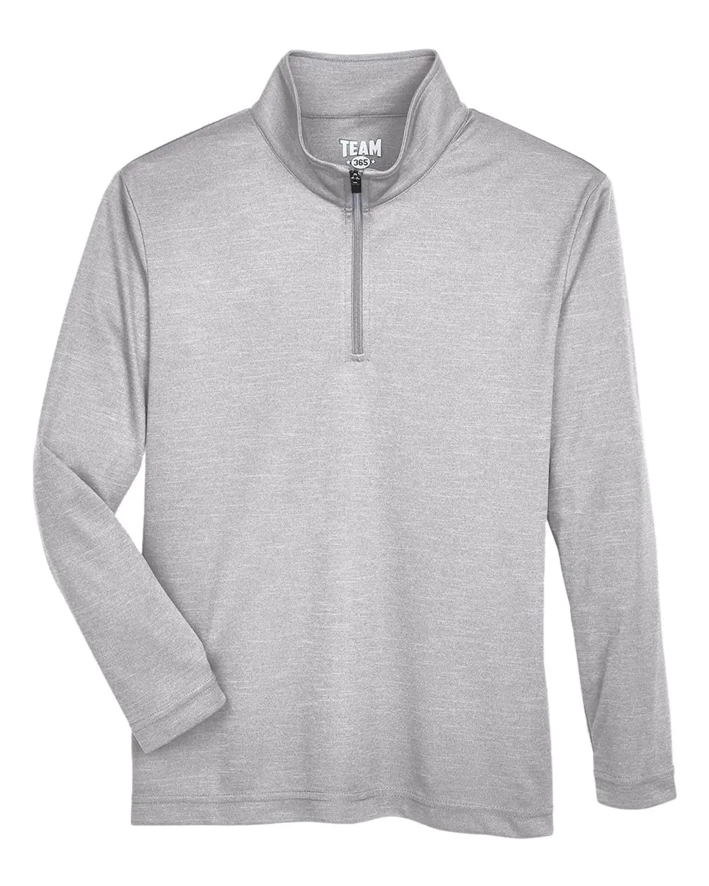 Team 365 Youth Zone Sonic Heather Performance Quarter-Zip Pullover in Athletic Heather