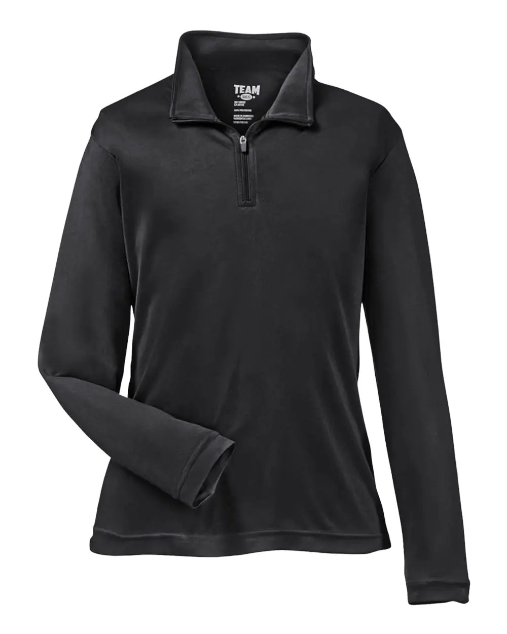 Team 365 Youth Zone Performance Quarter-Zip Pullover in Black