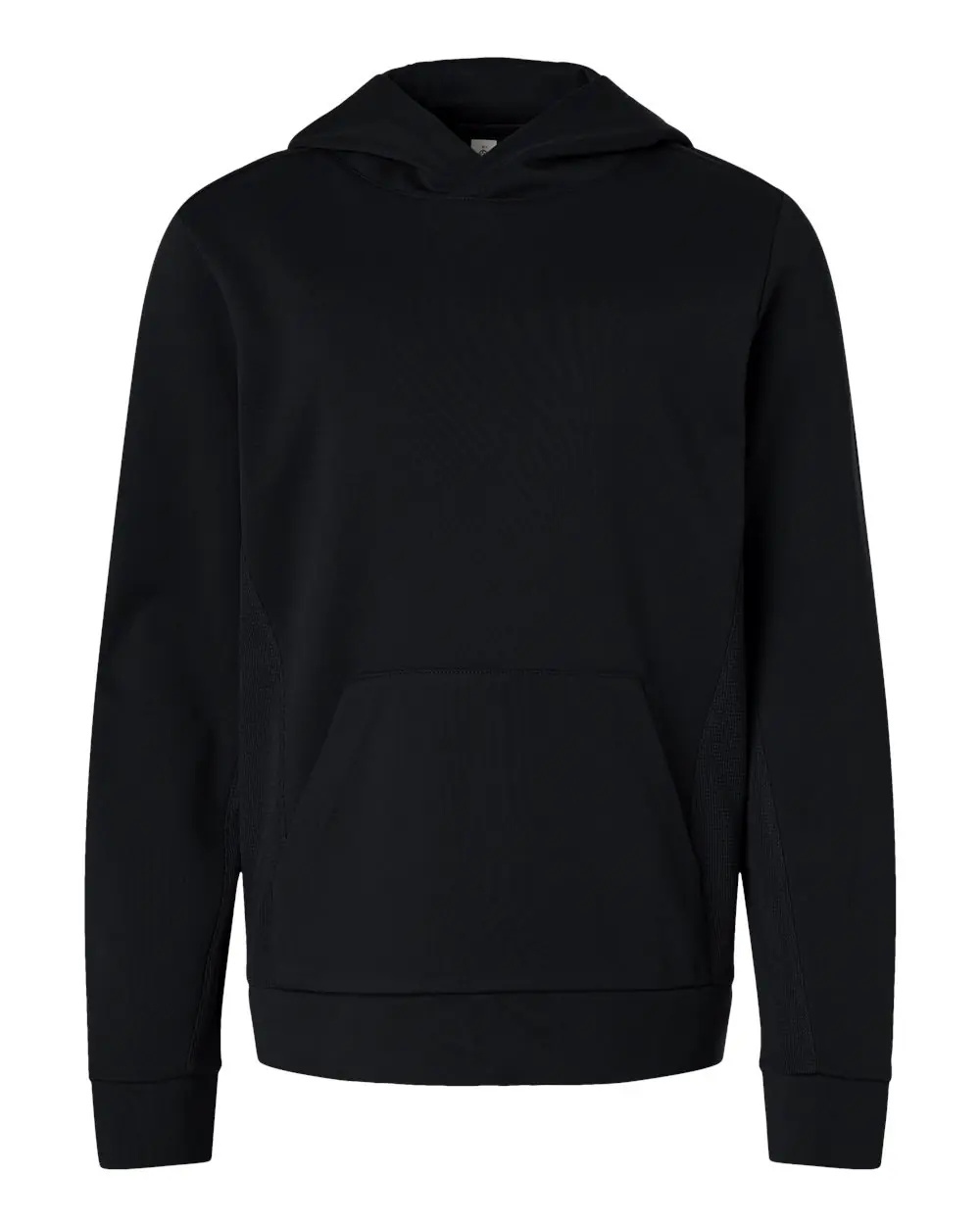 Team 365 Youth Squad Hooded Tech Fleece Pullover in Black