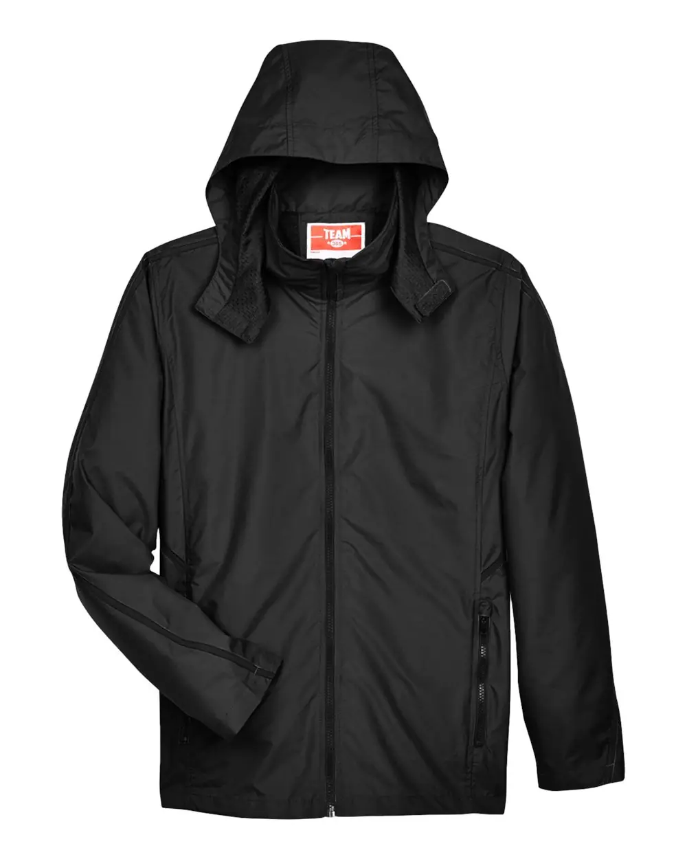 Team 365 Unisex Conquest Jacket with Mesh Lining in Black