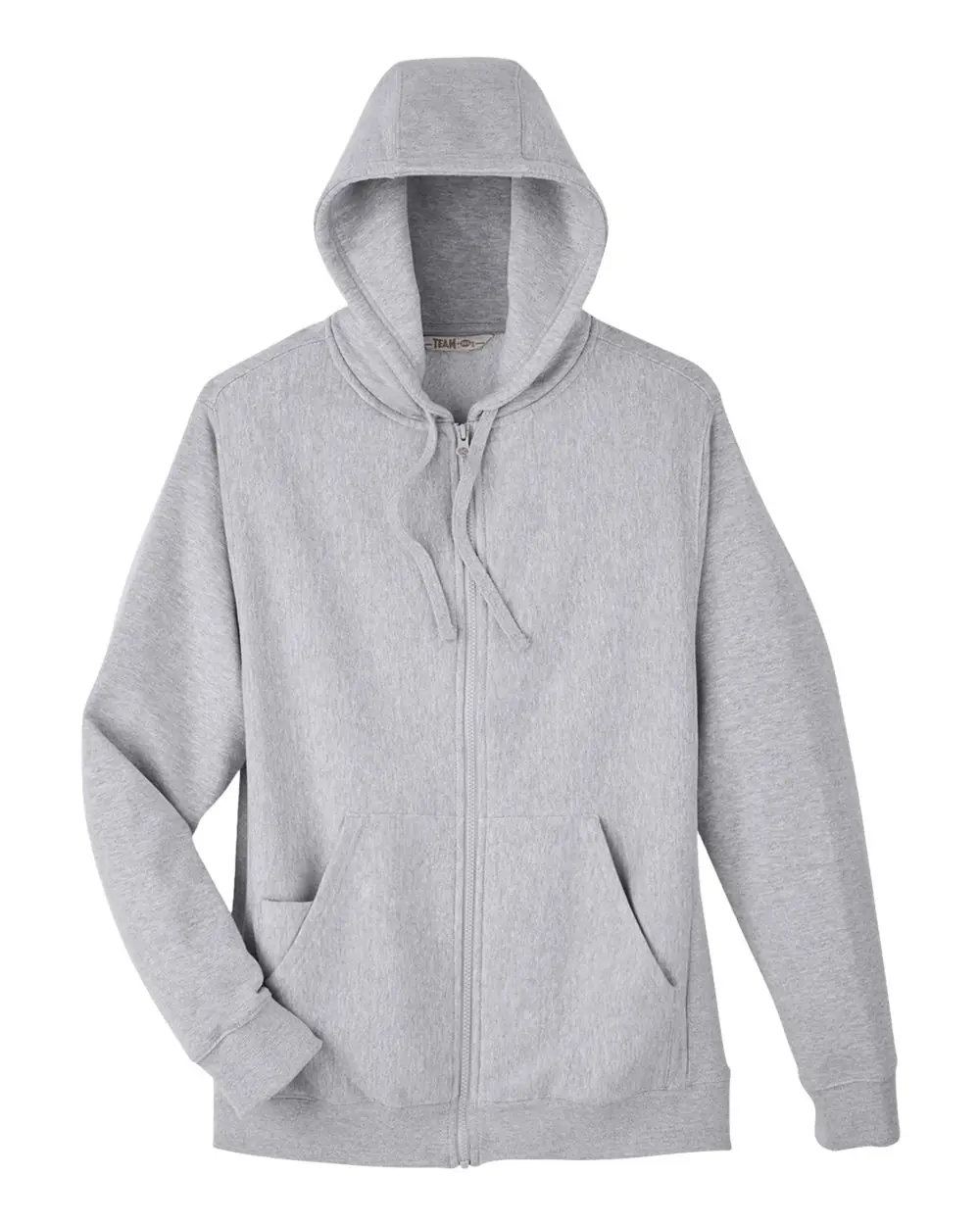 Team 365 Unisex Zone HydroSport™ Heavyweight Full-Zip Hooded Sweatshirt in Athletic Heather