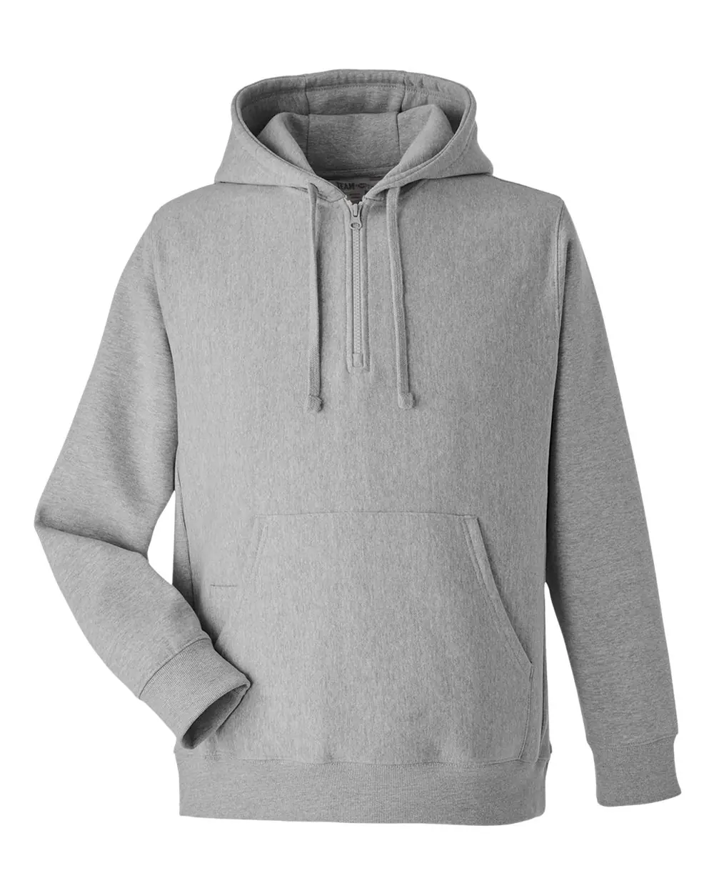 Team 365 Unisex Zone HydroSport™ Heavyweight Quarter-Zip Hooded Sweatshirt in Athletic Heather