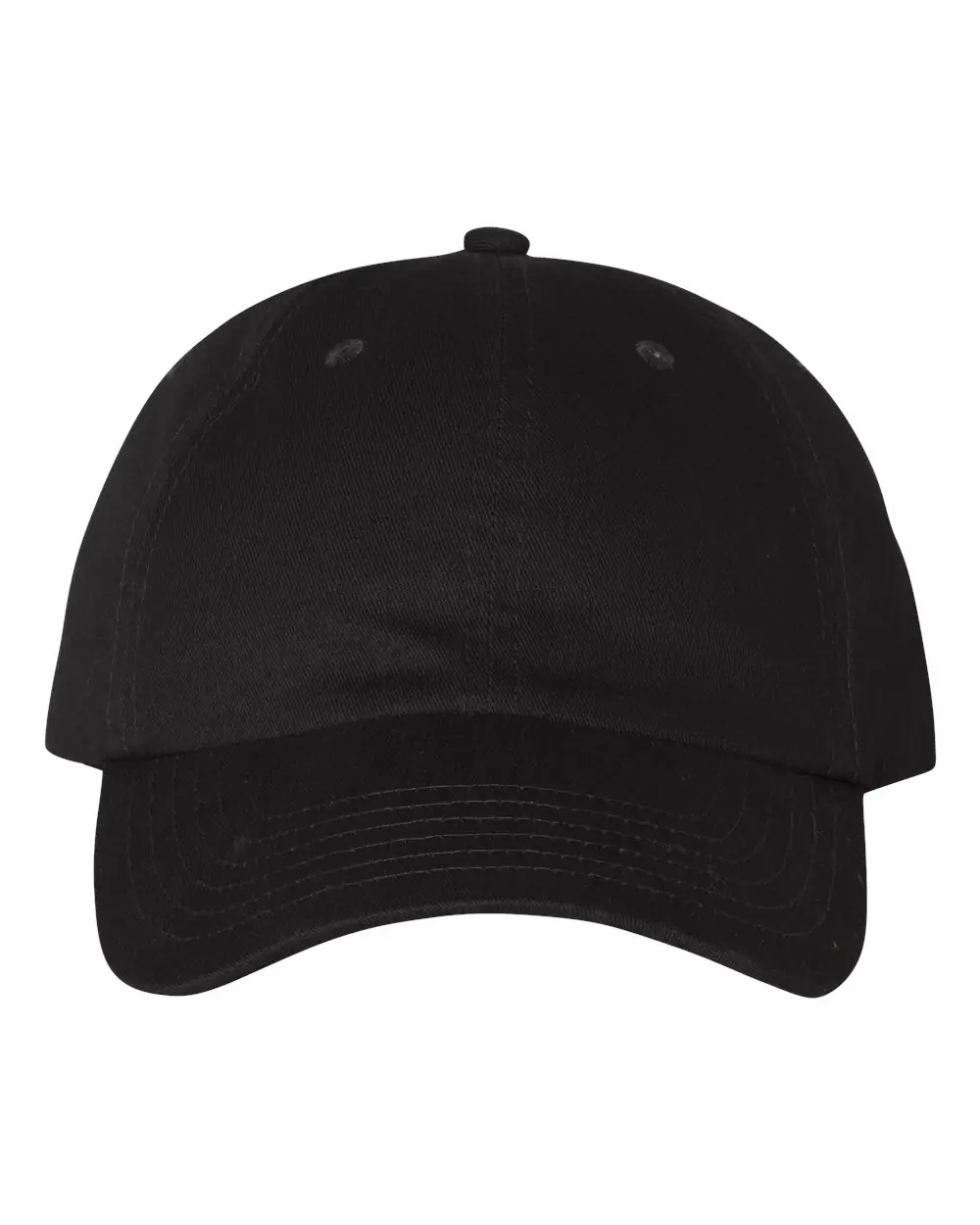 Valucap Brushed Twill Cap in Black