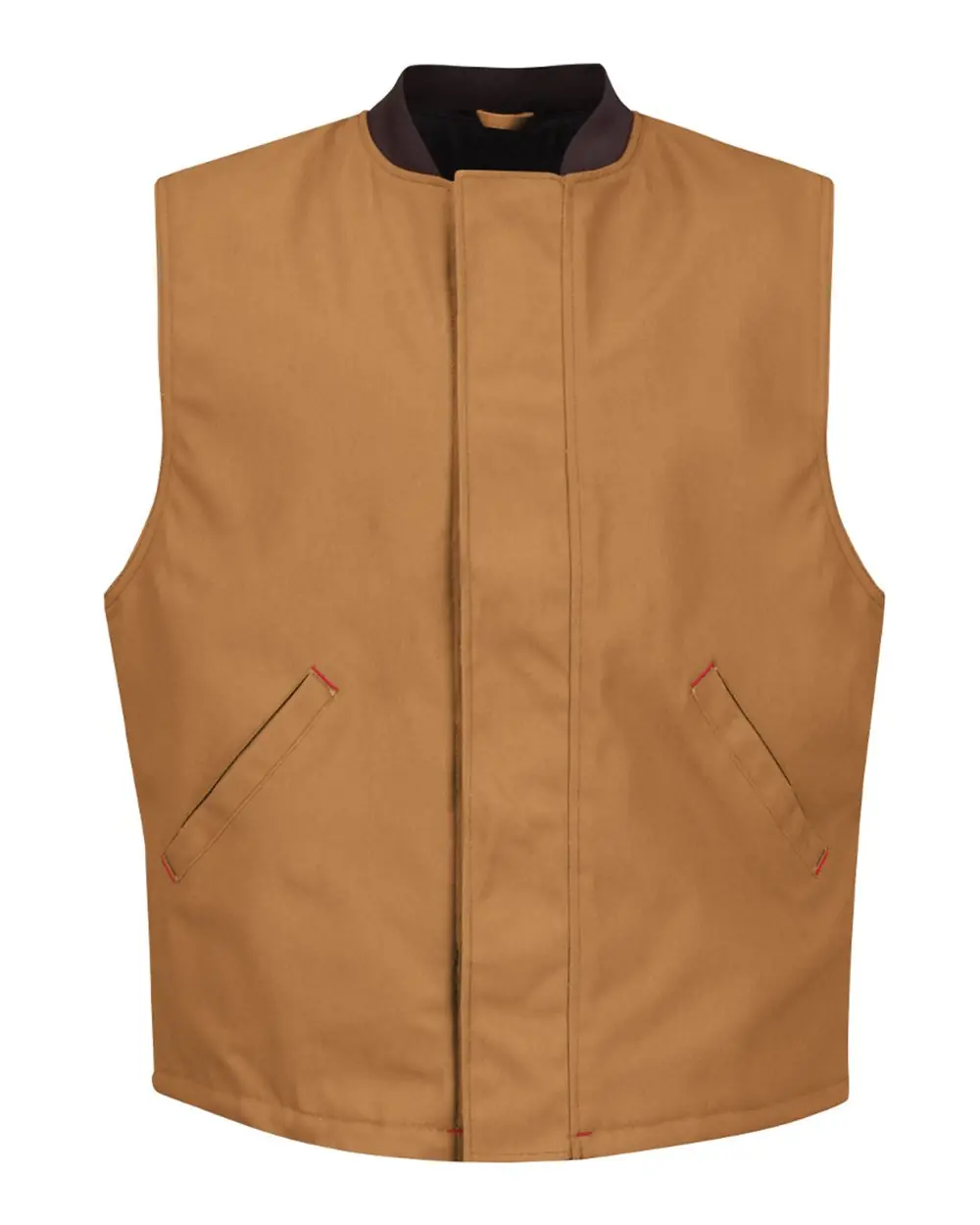 Red Kap Men's Blended Duck Insulated Vest in Brown Duck