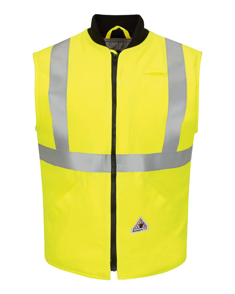 Bulwark Men's Hi Vis Insulated Vest with Reflective Trim - CoolTouch®2 in Yellow/ Green
