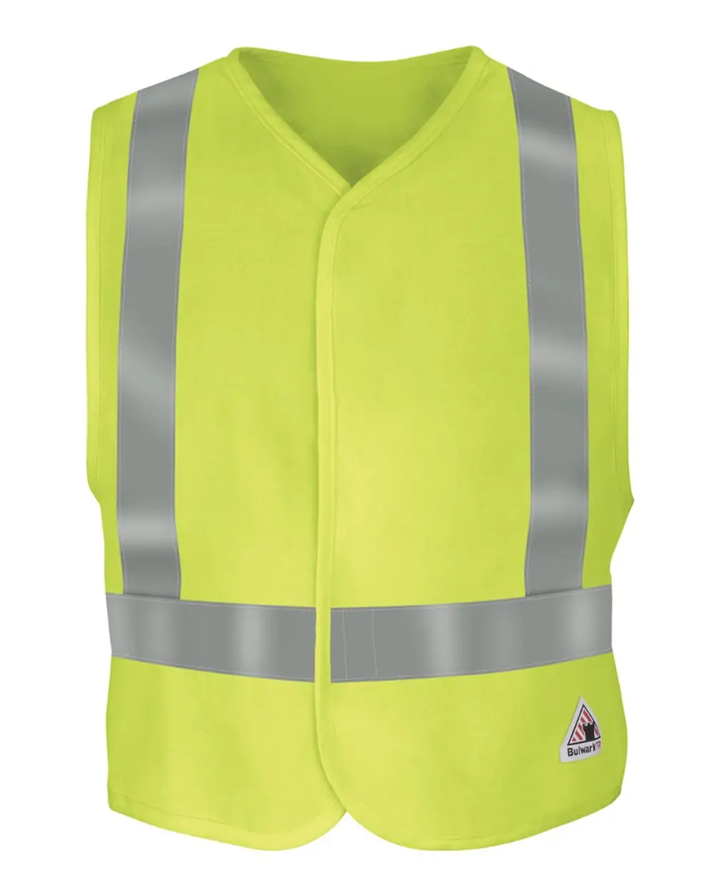 Bulwark Men's Men's Hi-Visibility Flame-Resistant Safety Vest in Yellow/ Green